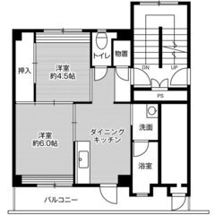 ◆敷金・礼金が無料！◆ビレッジハウス湖山4号棟 (306号室)の画像