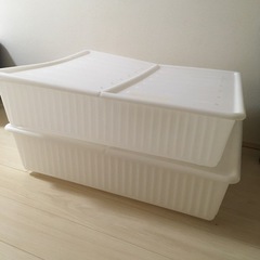【受付終了】ビッグサイズ☆IKEA蓋付ベッド下収納ボックス
