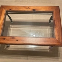 old vintage アンティーク　アイアンガラステーブル　