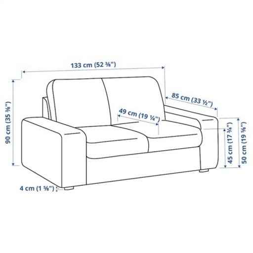 【定価約4.6万円】IKEA KIVIK 2人掛けコンパクトソファー