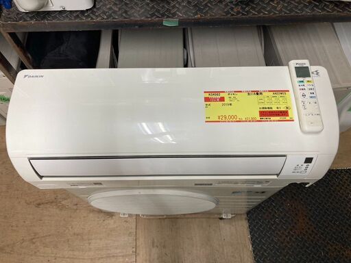 K04562　ダイキン　2019年製　中古エアコン　主に6畳用　冷房能力　2.2KW ／ 暖房能力　2.2KW