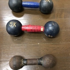 ダンベル5kg×2 2kg×1