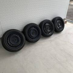 走行浅 フィット 純正 スチール ホイール 165/55R15 165/55-15 NBOX 流用 ケンダ 輸入タイヤ 軽サイズ