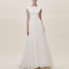 XL ウェディングドレス　白　結婚式　二次会　演奏会　パーティードレス