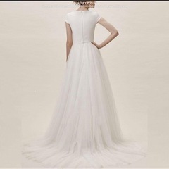 XL ウェディングドレス　白　結婚式　二次会　演奏会　パーティードレス