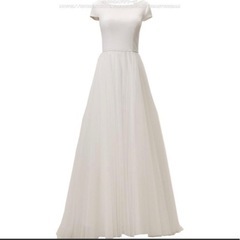 XL ウェディングドレス　白　結婚式　二次会　演奏会　パーティードレス