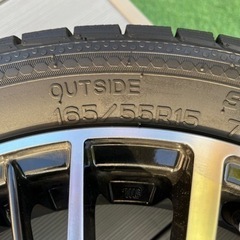 スタッドレスタイヤ　ホイール付　4本セット　バリ溝　ワンシーズン使用　165/55R15