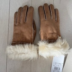【新品未使用】IL BISONTE(イル ビゾンテ)　本革ブラウン手袋