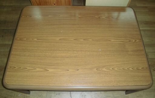 R234 木彫正方形こたつ、ローテーブルこたつ、幅105cm Used (買取市場