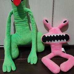 【ネット決済】グリーン　ピンク　ぬいぐるみ　セット