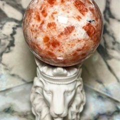 激レア 大玉 サンストーン 珠サイズ約73.3mm 重量541g 原石