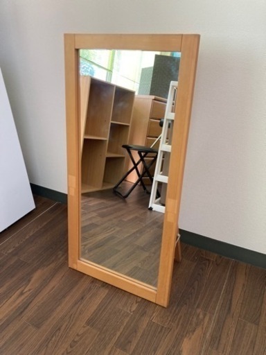 無印良品　壁に付けられる家具ミラー　鏡　折りたたみミラー　全身鏡