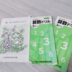 愛媛県もじのけいこ3年生上下・算数ドリル4年生㊦のみ