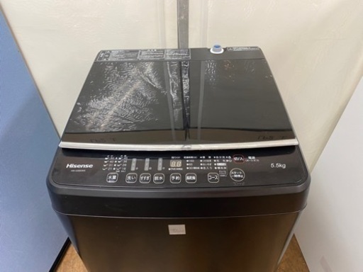 I350  Hisense 洗濯機 （5.5㎏）スタイリッシュなマットブラック ⭐ 動作確認済 ⭐ クリーニング済（