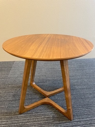 木製 ラウンド ローテーブル/コーヒーテーブル