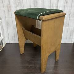 当時物 JUKI ミシン 椅子 チェア スツール 木製 ジューキ...
