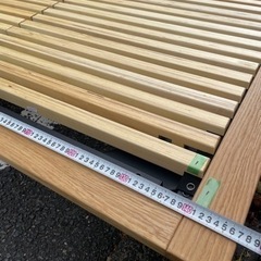 ★美品★ダブルベッド　無印　スノコ使用