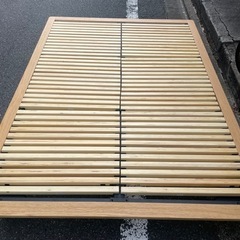 ★美品★ダブルベッド　無印　スノコ使用