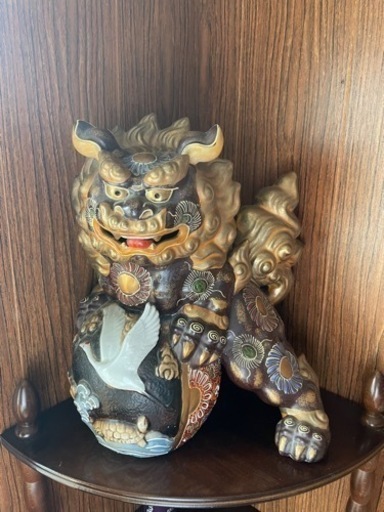 九谷焼獅子吉田賢蔵作