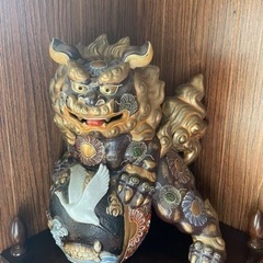 九谷焼　獅子　吉田賢蔵作 九谷焼獅子吉田賢蔵作