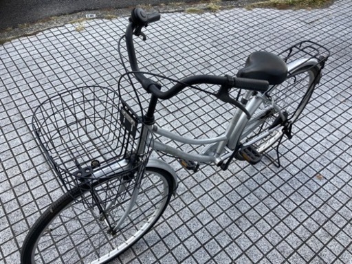 【26インチ自転車】変速なし　パンクのしにくいタブアップタイヤを前後に使用❗️鍵新品❗️スペアキーあり　若林自転車　膳所店　SALE中❗️