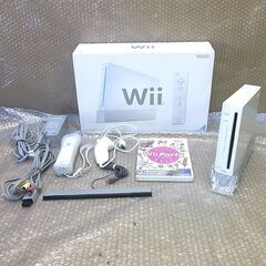 任天堂Wii 本体・リモコン・ソフト(マリオパーティ)1本付き　...