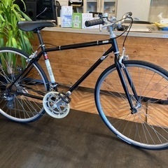 【前後タイヤ・チューブ新品！】2×7速　700×28cヴィンテージ風クロスバイク　ブラック