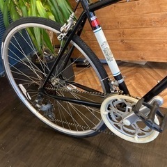 【前後タイヤ・チューブ新品！】2×7速　700×28cヴィンテージ風クロスバイク　ブラック