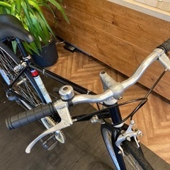 【前後タイヤ・チューブ新品！】2×7速　700×28cヴィンテージ風クロスバイク　ブラック