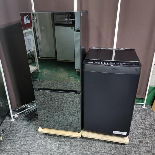 ‼️お届け\u0026設置は全て0円‼️最新2021年製✨激シブ鏡面\u0026ガラストップ✨Hisense 家電セット