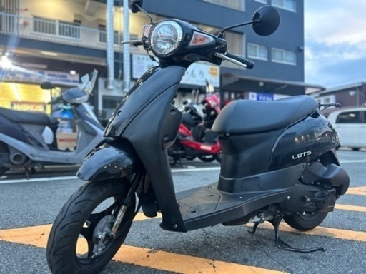 【外装ピカピカ✨セル一発良好✨】スズキ レッツ　CA4AA ブラック【ご契約でヘルメットプレゼント】