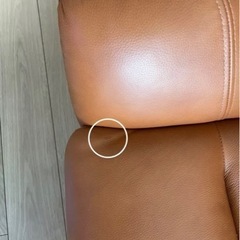 本革　美品　ハイバックソファー