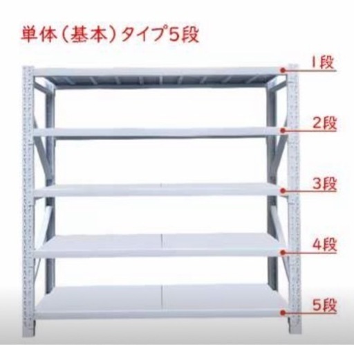 NB W2720 2連結 ノンボルト天地5段スチール 中軽量棚『中古良品 NB W2720 2連結 ノンボルト天地5段スチール 中軽量棚『中古良品
