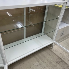 イケア MILSBO 4面ガラスショーケース 飾り棚『中古美品』W730 H1755 