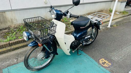 お取引中【スーパーカブ50】実働 処分価格 グリップヒーター付きで冬でも暖か！ 新品タイヤ、車体カバー付き