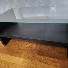 ガラステーブル　ローテーブル　黒