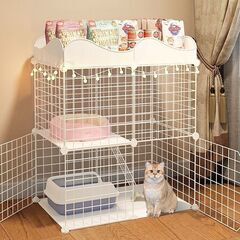 猫用　ケージ　２段式　ほぼ新品