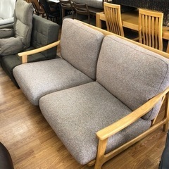 シギヤマ家具 2人掛けソファー ブラウン×ナチュラル