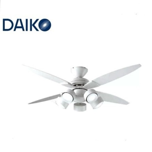 【超美品‼️】DAIKO 2021年製 シーリングファン リモコン付き 5灯LEDシーリングライト 照明器具 ホワイト♪