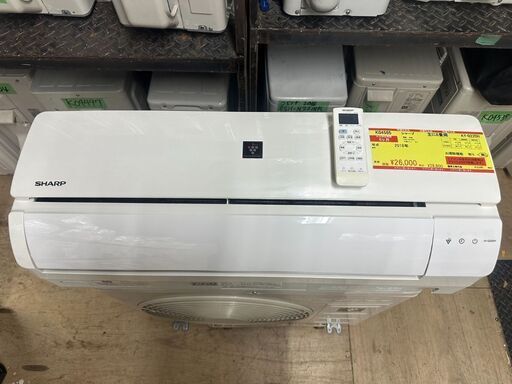 K04565　シャープ　2018年製　中古エアコン　主に6畳用　冷房能力　2.2KW ／ 暖房能力　2.5KW