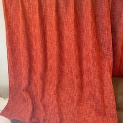 ニトリ　カーテン　薄赤　2枚セット