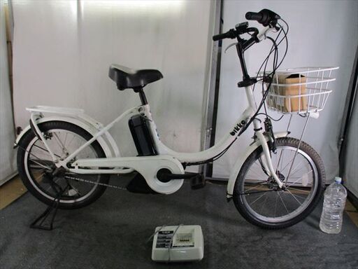 Ｄ56　★整備済み　中古電動自転車★ブリヂストン　bikke【20インチ　　白　8.9Ahバッテリー新品】