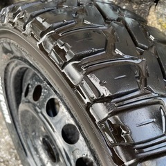 マッドタイヤ　165-65-14テッチンホイール4本セット　連休中のみ販売