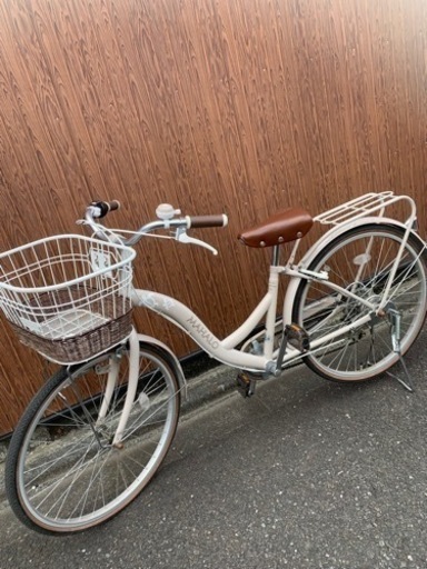 【お譲り先決定】24インチ　自転車　女の子　ベージュ