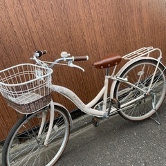 【お譲り先決定】24インチ　自転車　女の子　ベージュ
