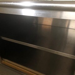 業務用作業台　棚付き　