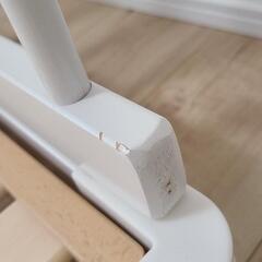 ※現金可　ファルスカ ベッドサイドベッド03 ホワイト(添い寝安全ベルト付)