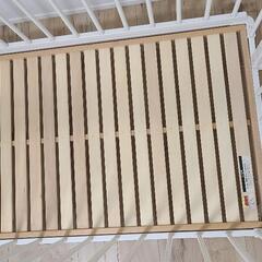 ※現金可　ファルスカ ベッドサイドベッド03 ホワイト(添い寝安全ベルト付)