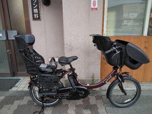 [YAMAHA]PAS KiSS mini un 20吋 電動子供乗せアシスト自転車 12.3Ahバッテリー+充電器(ブラウン)
