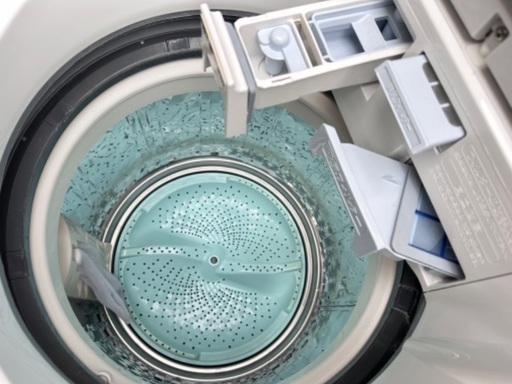 中型〜大型洗濯機❺SHARP 2015年製【8kg 乾燥機能付】大阪府内全域配達無料 設置動作確認込み 保管場所での引取は値引きします